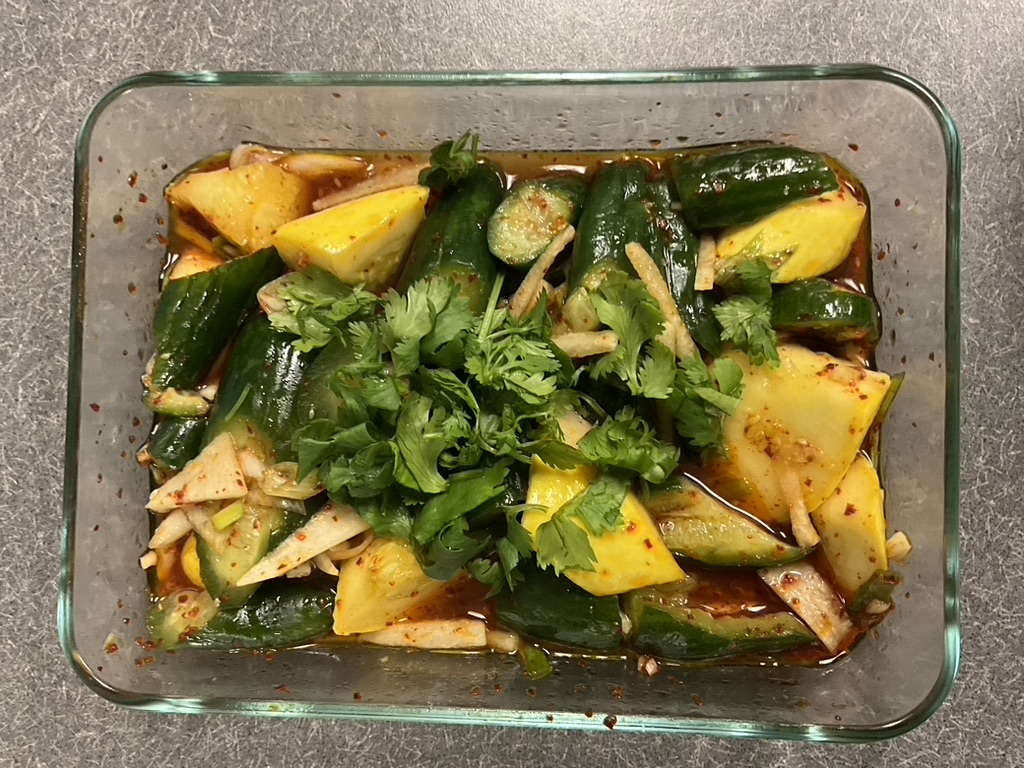 Photo of Summer Squash-Korean Radish-Cucumber Muchim. 