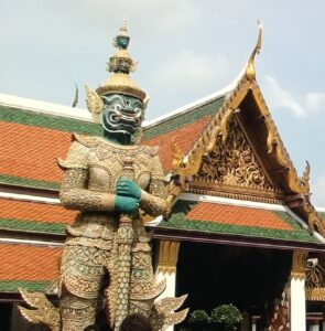 Yaksha guarding palace in Bangkok.