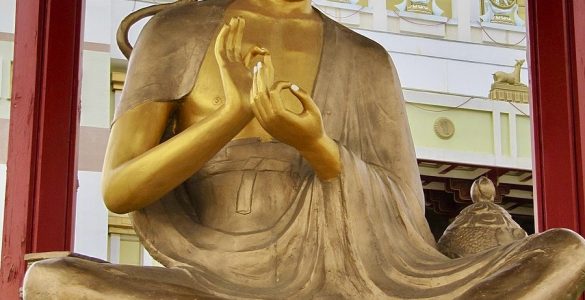 Photo of Modern sculpture of Nagarjuna (150-250 CE), Indian Mahayana monk and patriarch of the Madhyamaka School.