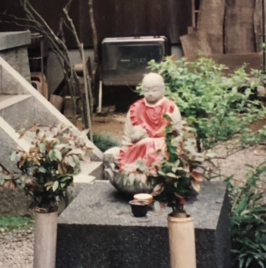 Photo of Jizo statue at Japanese Temple.