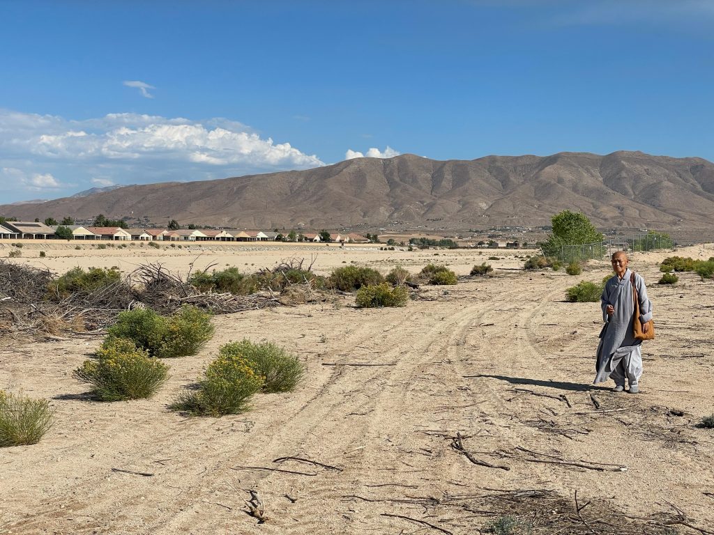 Road to Future Site of Holy Vajrasana Green Tara Temple at Hesperia, California