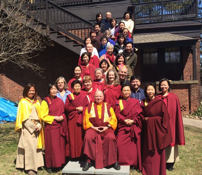 Photo of Students attending meditation retreat north of NYC, April 15, 2015.  