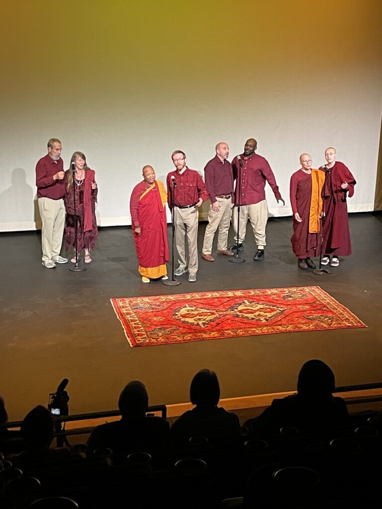 Photo of DharmaVoci performing at the Buddhist Arts & Film Festival 2024. 