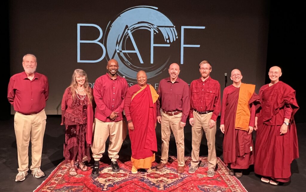 Photo of DharmaVoci after performing at 2024 Budhist Arts & Film Festival. 