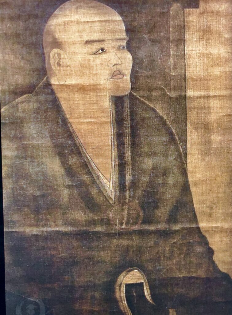 Photo of Eihei Dogen watching the moon at the Hokyo-ji Monastery, Japan, ca 1250. Patriarch Dogen is the author of the "Teno Kyokun" often translated as "Instructions to a Zen Cook."