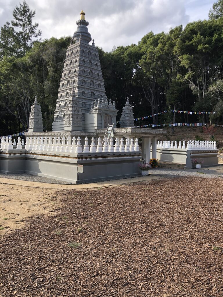 Photo of Mahabodhi Stupa at Land of Medicine Buddha, Soquel, California.