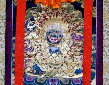 Image of Mahakala at the Dharma Protector Chapel of the Holy Vajrasana Temple, Sanger, California.