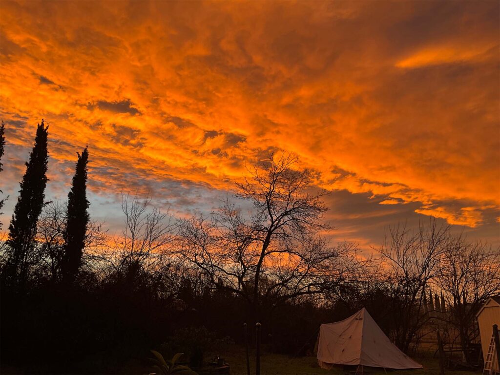 Photo of Morning Sunrise at Holy Vajrasana Temple. 