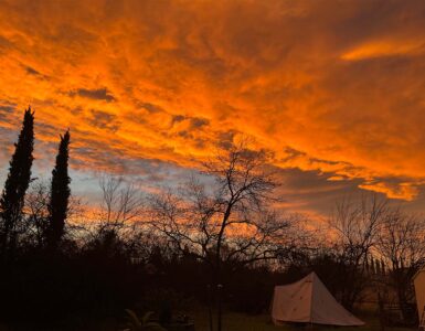 Photo of Morning Sunrise at Holy Vajrasana Temple.