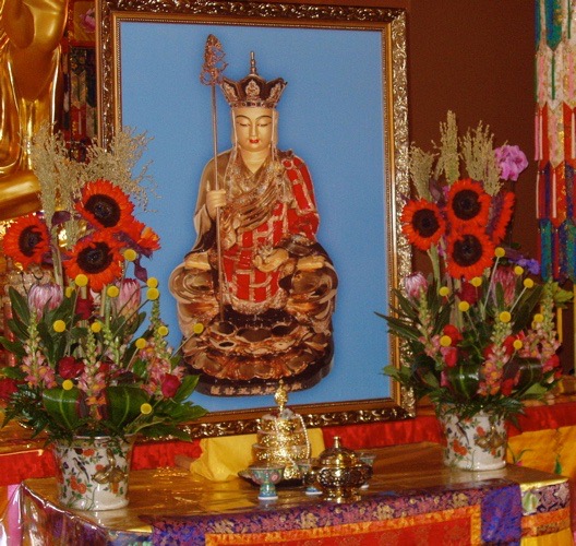 Photo of Ksitigarbha Bodhisattva at Hua Zang Si, San Francisco, California.  