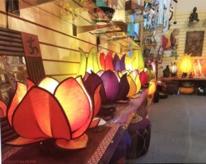 Lotus Lamps from the New Renaissance Bookstore, Portland, Oregon.